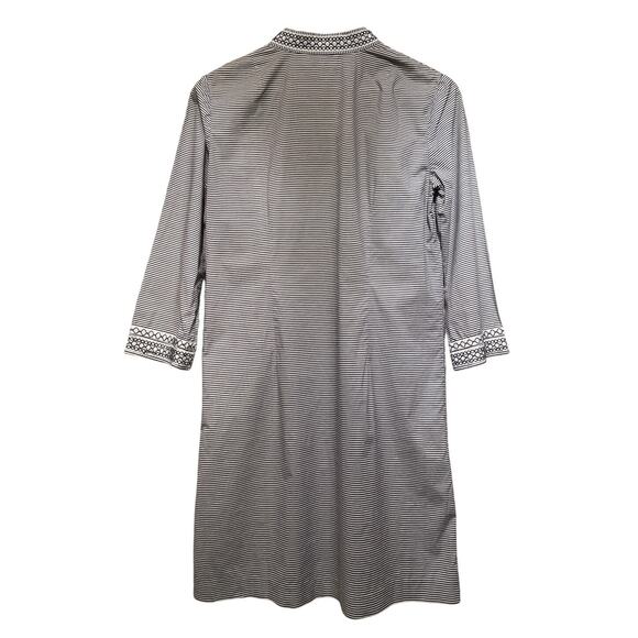 Tory Burch Tunic Dress 4 | Nautical Stripe Embroidered Shift Preppy Coastal $345 - Picture 8 of 10